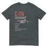 American C17a Globemaster Military Heavy Transport Aircraft TShirt