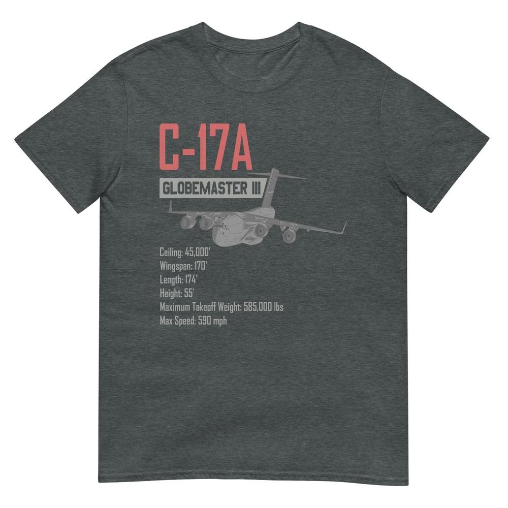 American C17a Globemaster Military Heavy Transport Aircraft TShirt