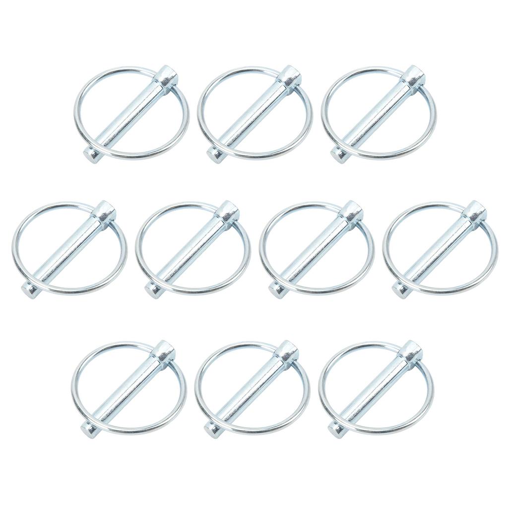 10 Pcs Pin Ring Clips Carbon Steel Annular Pin Ring Clips Clamp Linkage Locking Pin for Bike Trucks Boat Trailers