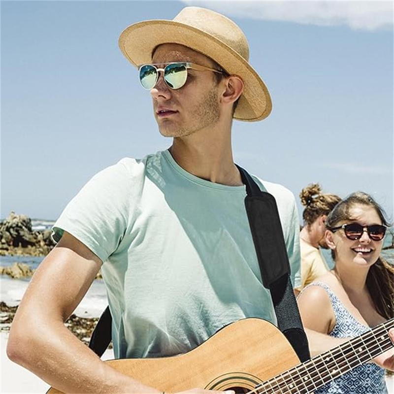 Bass Anti-Slip Guitar Strap Padded Shoulder Pad Adjustable Padded For Bags Backpacks Protective Removable Camera Bags