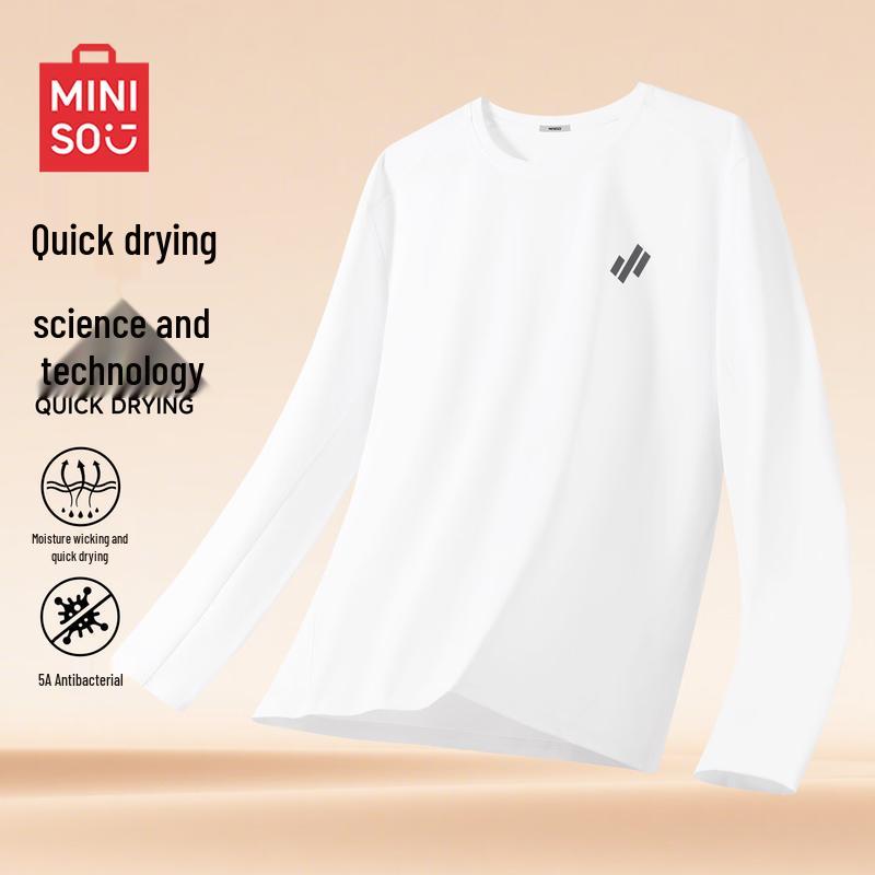 MINISO Men s Basic Round Neck Long Sleeve T-Shirt M