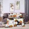 Halloween Theme Pattern Flannel Blankets Winter  Warm Soft Bedding Throws Couch Chair Pattern Bedspread Sofa Bed Cover