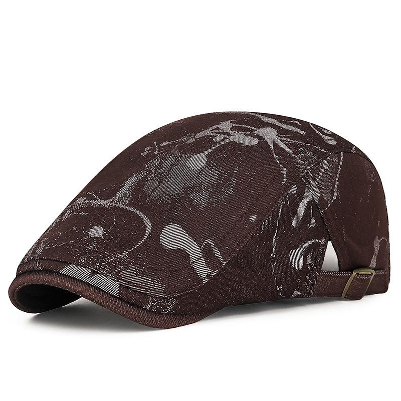 Summer New Women's Jacquard Fashion Beret Retro Men's Hong Kong Style Forward Hat Personalized Versatile Cap