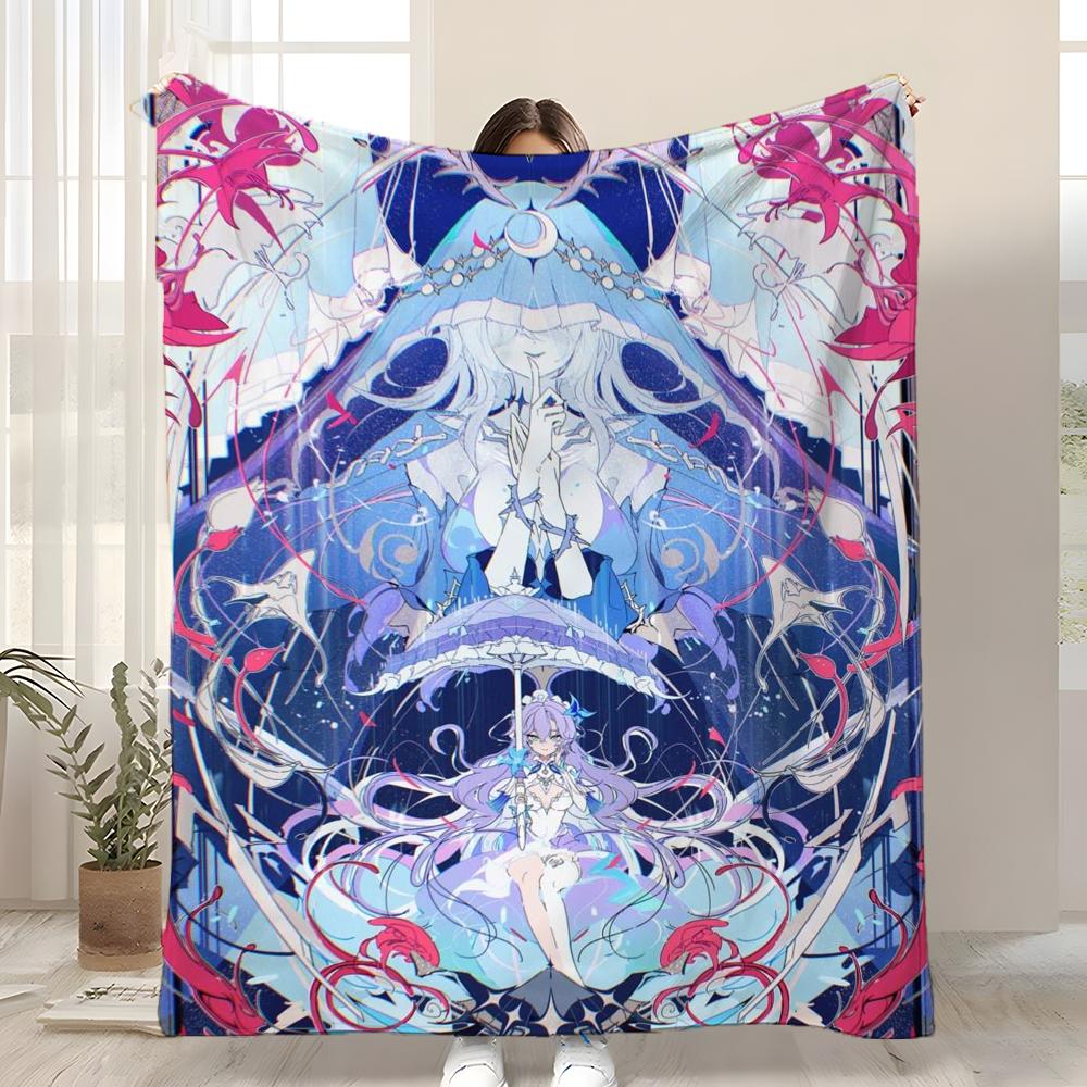 

Music Cantarella Throw Kid-Friendly Flannel Throw Blanket Soft Warm Anti-Static Washable All Season 75x90cm