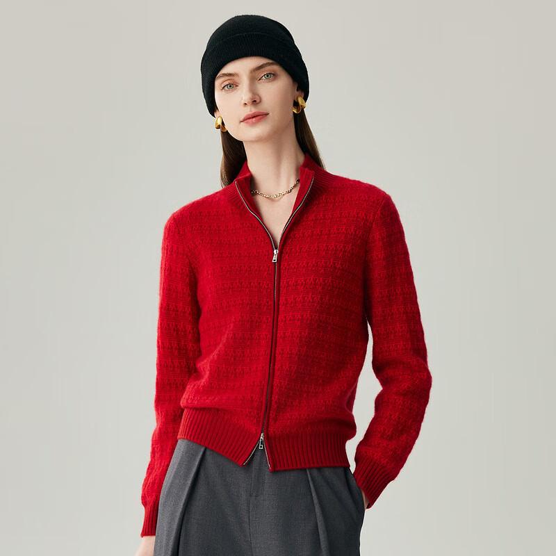 Zhaojun Women's 100% Cashmere Thick Knitted Cardigan