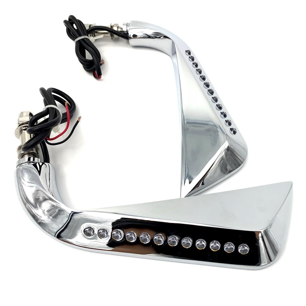 

Для мотоцикла Harley Sportster Softail Dyna Electra Glide LED Sickle зеркало заднего вида с проточной водой поворотник