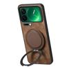 Business 360 Rotating Ring Holder Leather Phone Case For Xiaomi 17 17 Pro Max 17Pro 15T Skin Feeling Kickstand Shockproof Cover