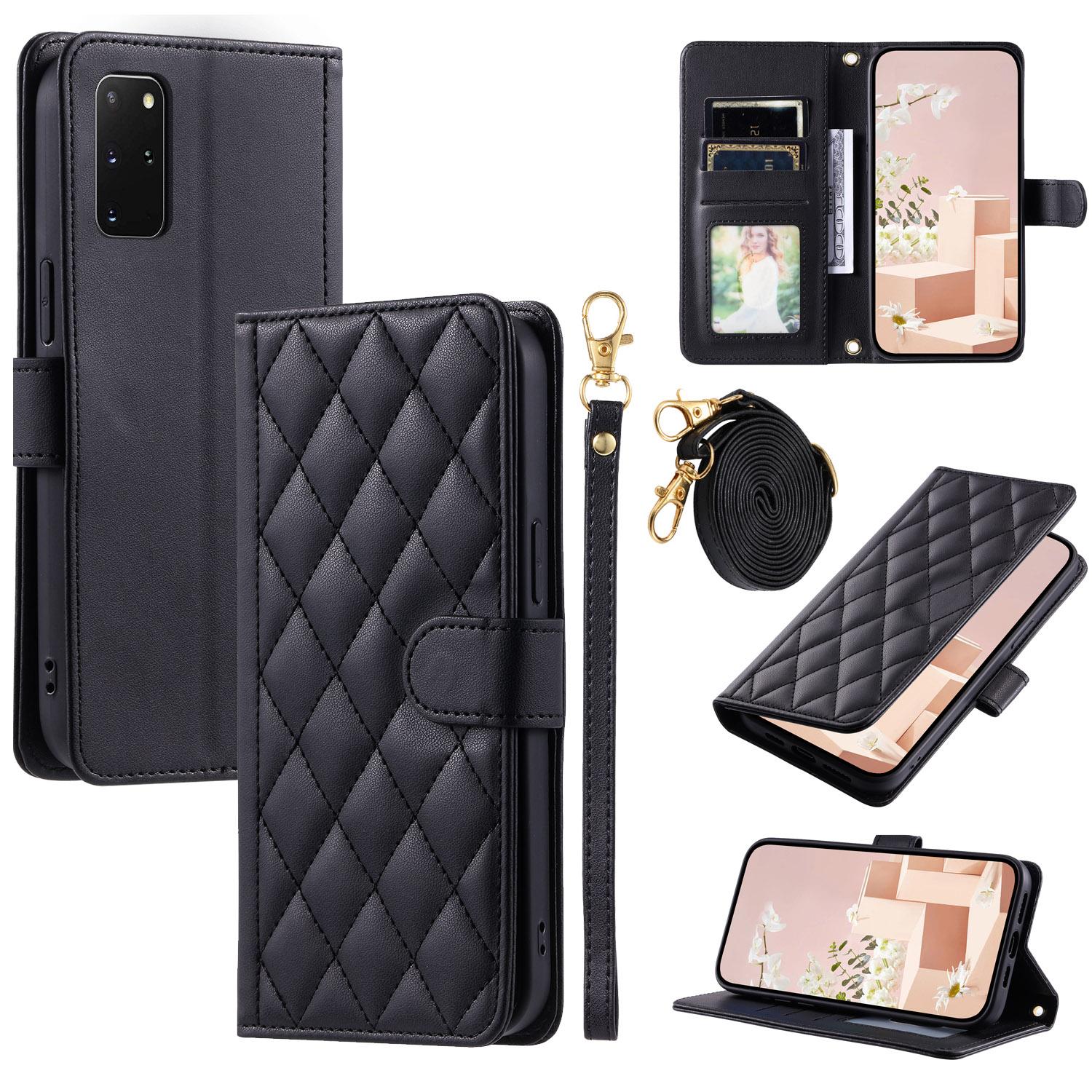 

For Samsung Galaxy S20 Plus 4G/5G Wallet Case PU Leather Stand Phone Cover Black