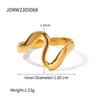 Youthway Roestvrij Staal Minimalistisch Onregelmatig Gebogen Geometrisch Gebogen Ring Aanslagvrij Mode Unisex Sieraden Cadeau