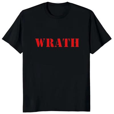 2026 New WRATH Mens 100cotton Retro Funny Tshirt  Womens Unisex Oversized Y2K Hipster  Tee Casual Harajuku
