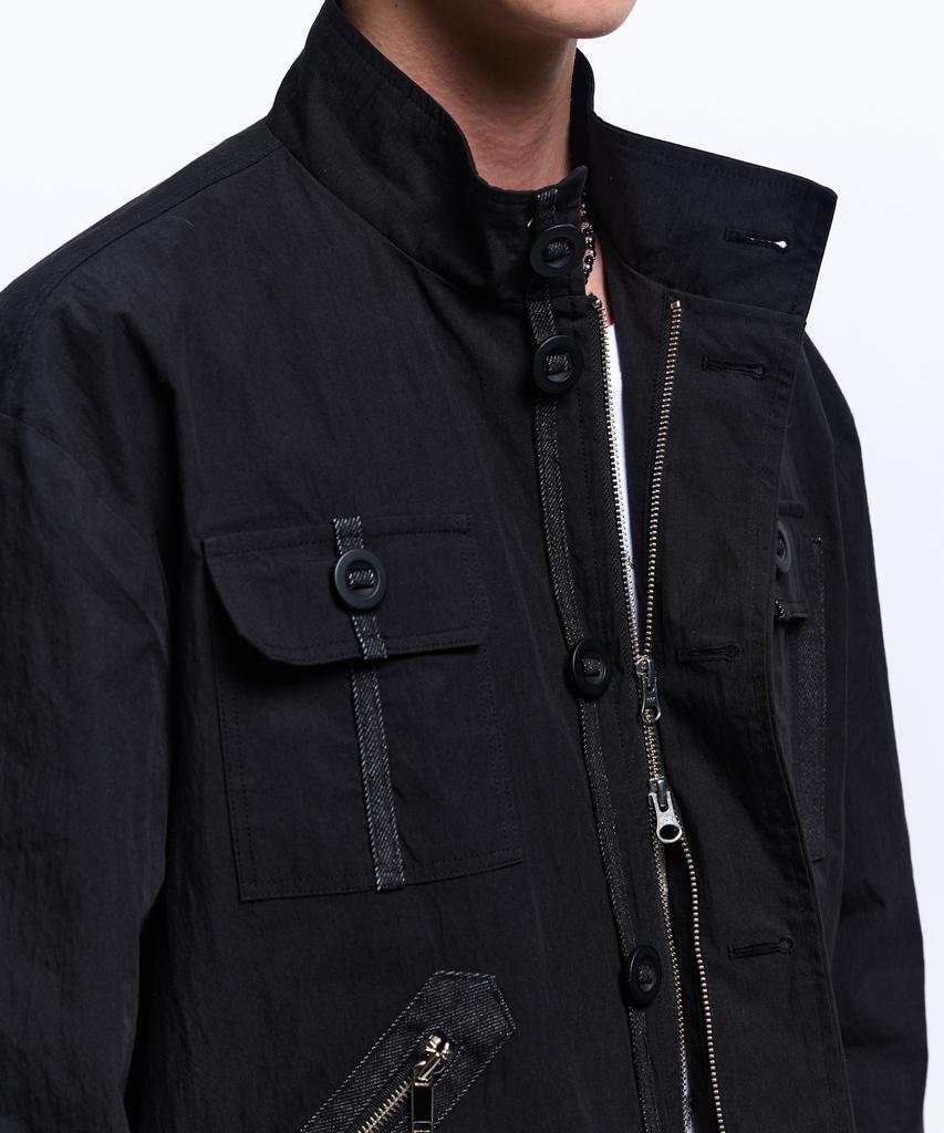 Rssc Denim Mixed Cotton Field Jacket - Black