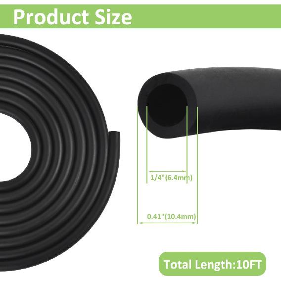 1/4 Inch ID Fuel Line Hose - 10 Feet Fuel Line For Kawasaki Kohler Briggs & Stratton Small Gas Diesel Powersports Engines And Generators W/ 20 Hose