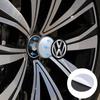 4Pcs Car Wheel Center Hub Caps Covers Badge 60MM/63MM/68MM Compatible with Volkswagen VW R GTI Passat CC Golf MK4 TSI GTD Touare