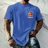 Men's Retro Hawaiian Texture Print Short Sleeve T Shirt Loose Fit Casual Summer Daily Wear Top Soft Fabric Breathable Design