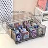 Transparent Plastic Card Organizer 16-Grids with Lid Multifunctional Big Capacity Desktop Organizer Jewelry/medicine Storage Box