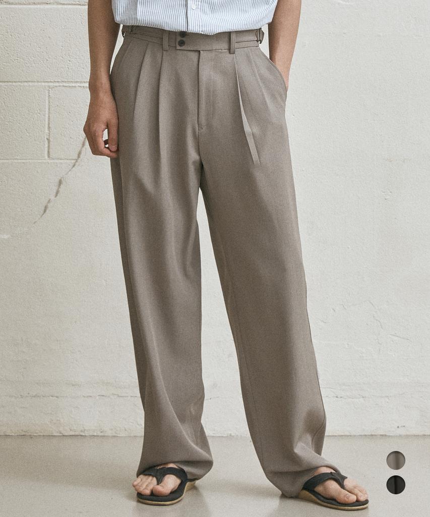 TY Ty Double-Pleat Relaxed Slacks, 2 Colors