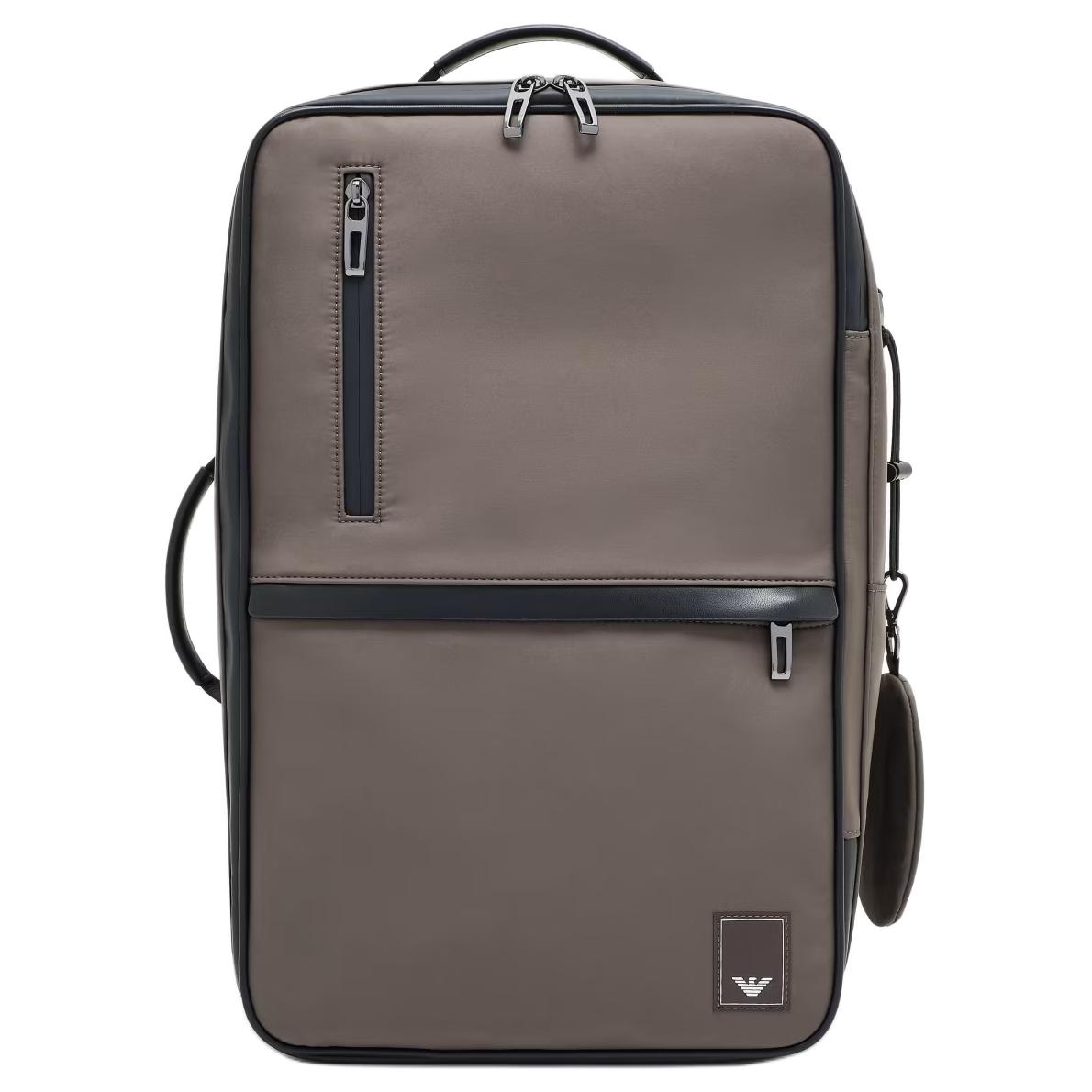 

Emporio Armani Logo Polyester Backpack Men Backpack Gray EM001221-AF19588-U8143 Basic Set (Bag+Dust Bag)