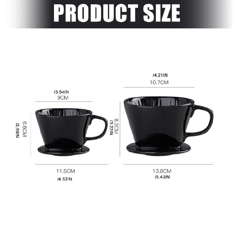 Ceramic Coffee Dripper Pouring Over Filter Funnel Cup Even Extraction Perfect For Coffee Enthusiasts