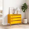 VidaXL Mustard Yellow Buffet 68x39x58.5 Cm Cold-Rolled Steel, Storage Furniture, Kitchen Storage Furniture, Furniture 851295