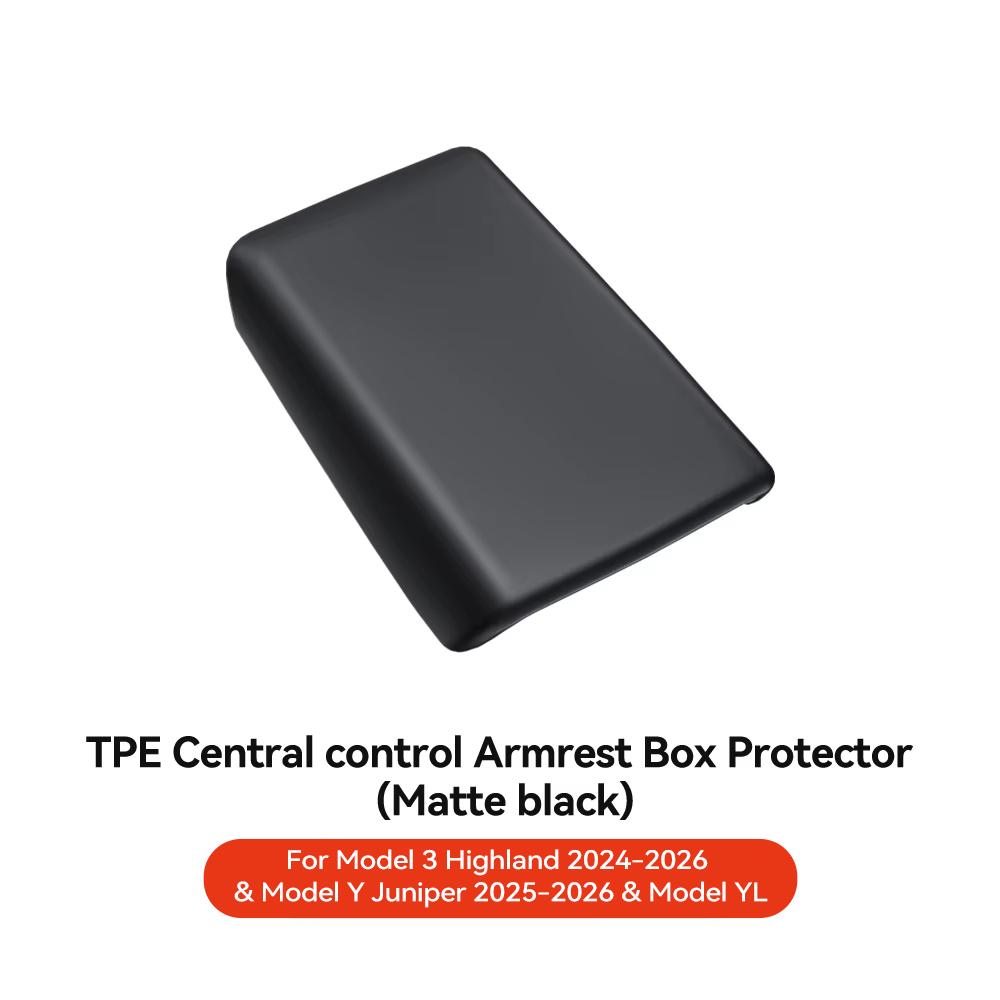 YZ for Tesla Model 3 Y Highland Juniper Auto Center Console Central Box Armrest Pad Rest Lid TPU Soft Case Cover CarAccessories