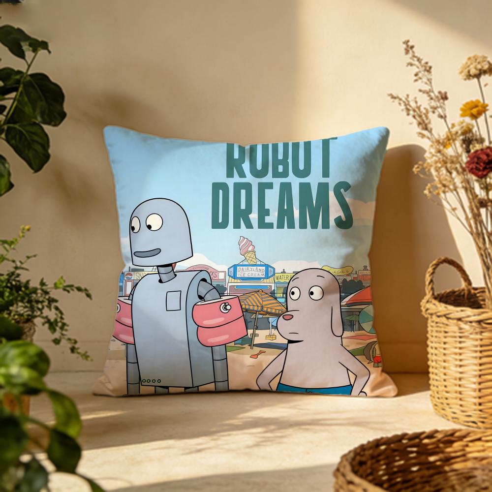 Stylish RRobot Dreamser Cushion Cover Versatile DoubleSided Pillow Case Fit for Sofa Bed Car Daily Decor
