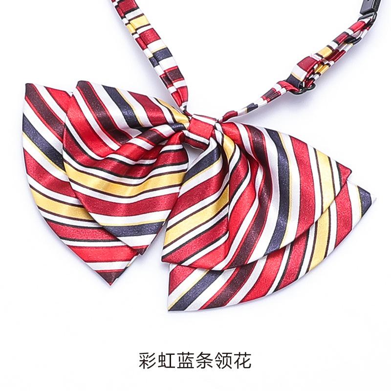 Professional Collar Flower Stewardess Bank Business Student Overalls Uniform Shirt Women'S Lace-Up No Bow Tie