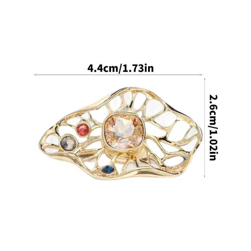 Elegant Magnetic Clasp Brooch Fashionable Alloy Jewelry Accessory For Formal Wear & Daily Parties Lightweight