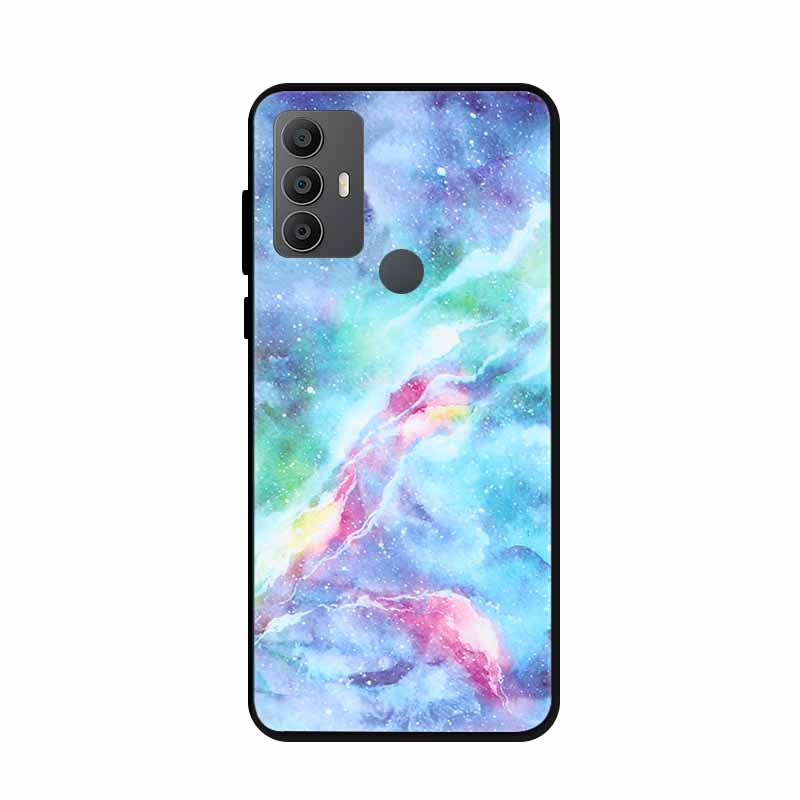 For Alcatel 1V 2021 Case 6002A 6002D 6.52" Marble Silicone TPU Soft Shockproof Phone Case for Alcatel 1V (2021) Covers Coque 1 V