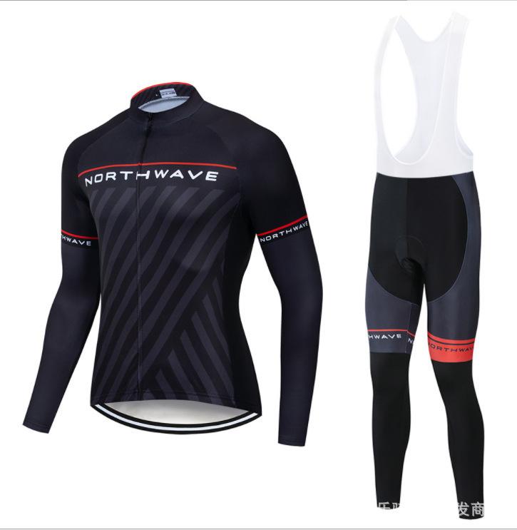 Cycling Suit Long Sleeve Suit Men's and Women's Quick-Drying Highway Mountain Bike Suit Outdoor Cycling Equipment