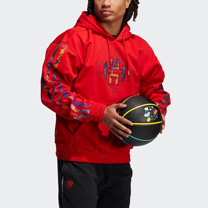 adidas Red Men's Harden Basketball Series Hooded Sweatshirt H37613