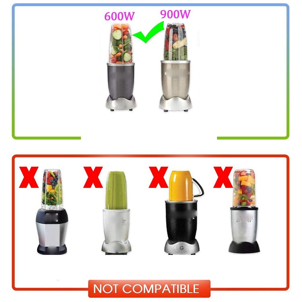 Replacement for NutriBullet 600W 900W Blender Blade Parts Blender Including Extractor Blade Gasket Shock Pad and Gear