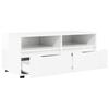TV Cabinet High Gloss White 100 x 48 x 43 cm Particleboard