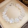 Nuove Collane Girocollo Sexy con Perline da Donna in Pizzo Fiore di Perla Catene per la Clavicola Gioielli Accessori Vintage Delicati Dolci per Festa Matrimonio