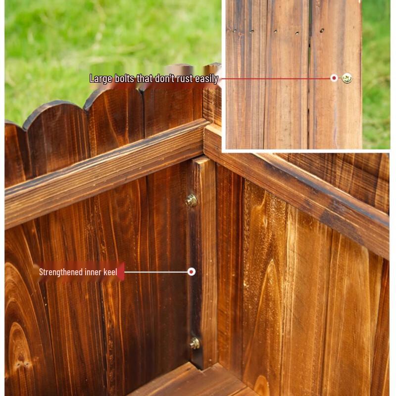 Anti-corrosion Wood Rectangular Planter