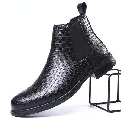 Luxuriöse Chelsea Schnalle Leder Herrenstiefel Krokodilmuster Stiefeletten Herrenschuhe Solide Stiefel Herren Frühling/Herbst Dropshipping 2024