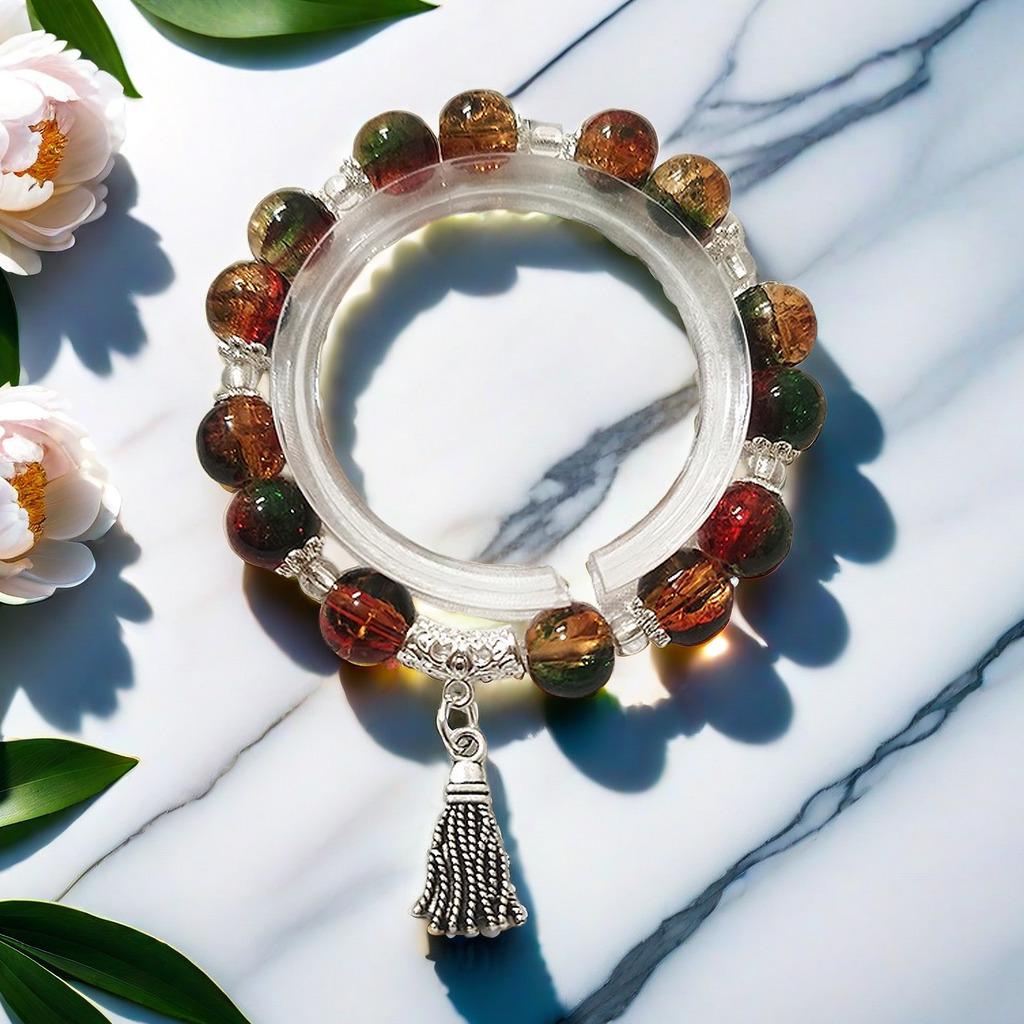 Daisy Popcorn Beaded Bracelet: Elegant Women's Hand Jewelry