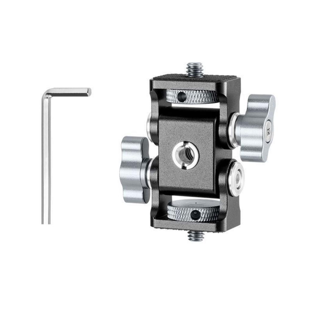 1Set Two Head Camera Holder for Various Accessories Offers Full Angle Adjustability for Professional Filming
