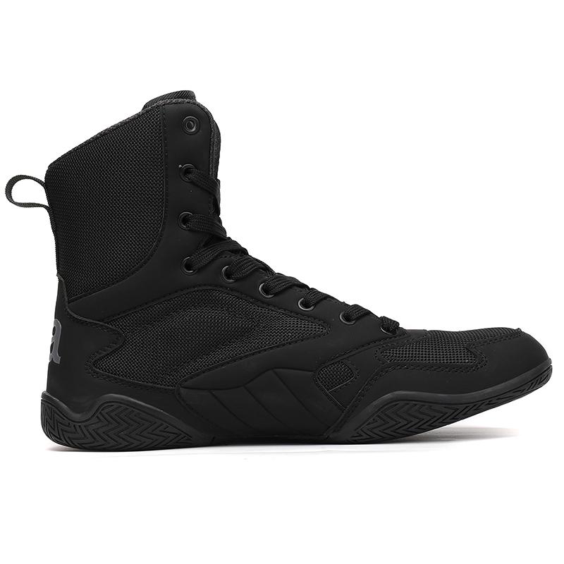 Wrestling Shoes Mens Professional Training Boxing Sneakers Large Size Black Gray Rubber Sole Gym Outdoor Sports