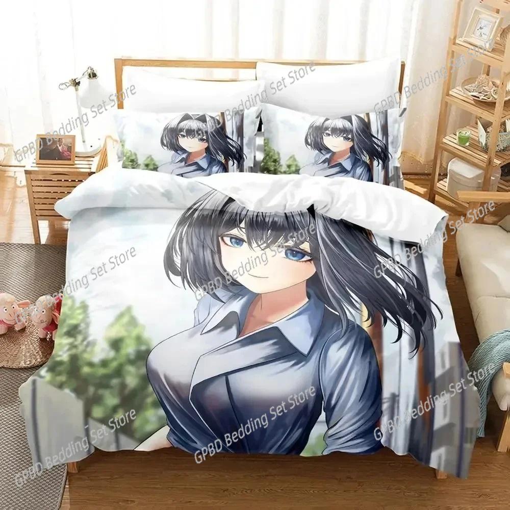 Comforter 3D Print Anime Ouro Kronii Bedding Set Bedroom Soft Modern S Comefortable Kids And