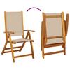 Vidaxl Folding Garden Chairs, 2 Pcs., Acacia Wood and Textilene