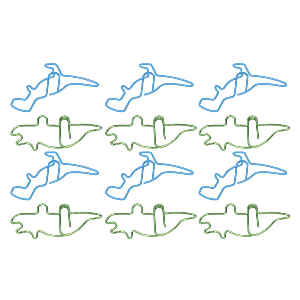 100 Stück Geformte Büroklammern Nilpferd Dinosaurierform Metall Niedlicher Stil Leicht Tragbar Büroklammern für Dokumente