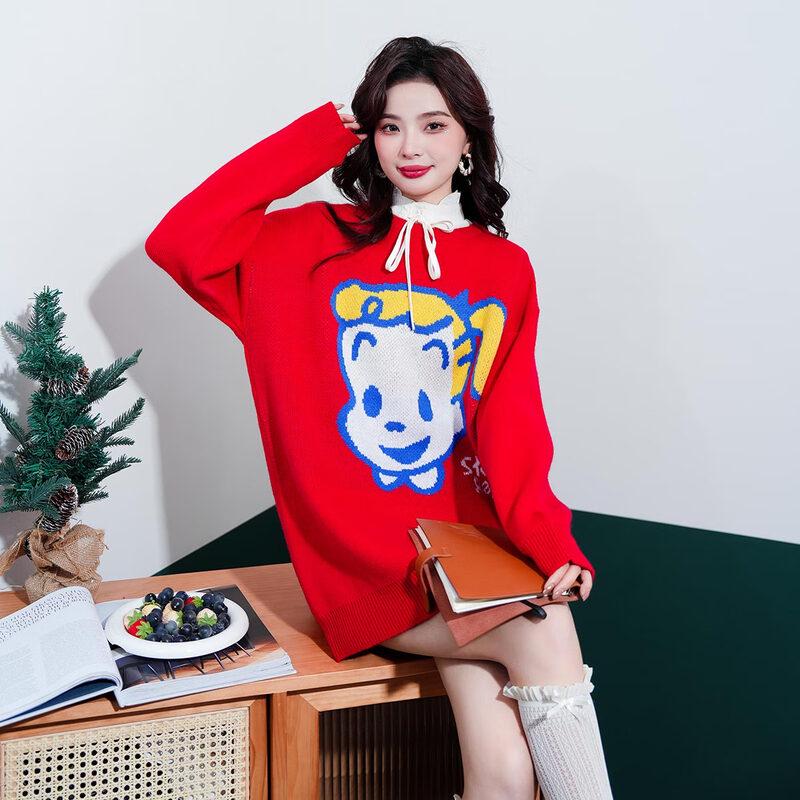 

IMAGINEX Women s Casual Fashion Long Sleeve Sweater One Size