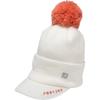 FootJoy WO Pompom Atlocāma adīta cepure, Balta, Sieviešu, (55-57 cm), FH24BWPM, FH24BWPM-1