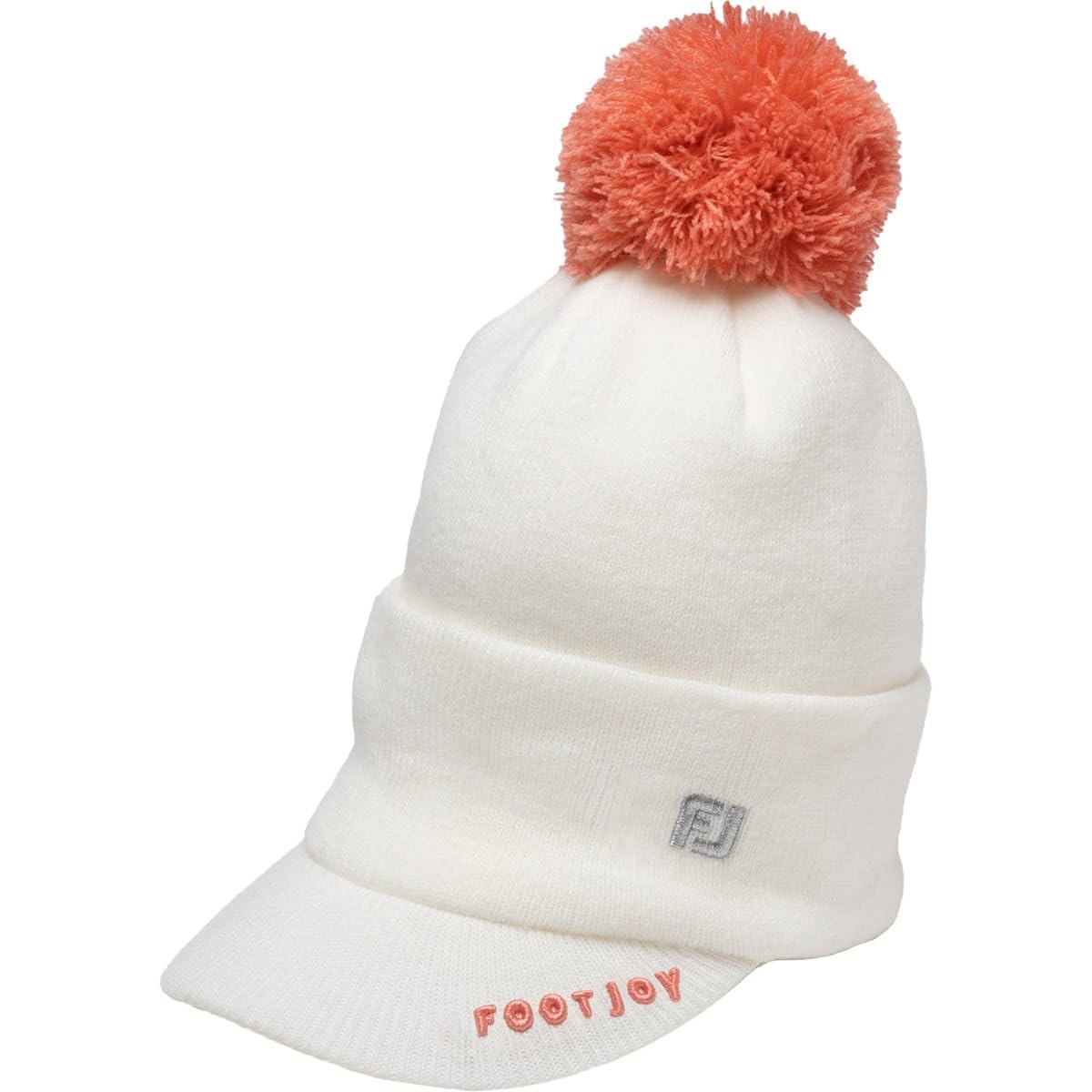

FootJoy WO Pompom Brim Beanie Knit Free Size Cap, White, Women s, (55-57cm), FH24BWPM, FH24BWPM-1 белый