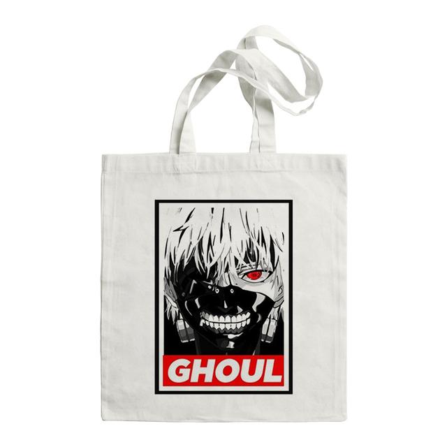 Japan Anime Kaneki Ken Tokyo Ghoul Canva Bag Harajuku Gothic Style Shopper Large Capacity Women Bag Shoulder Bag Vintage HandBag