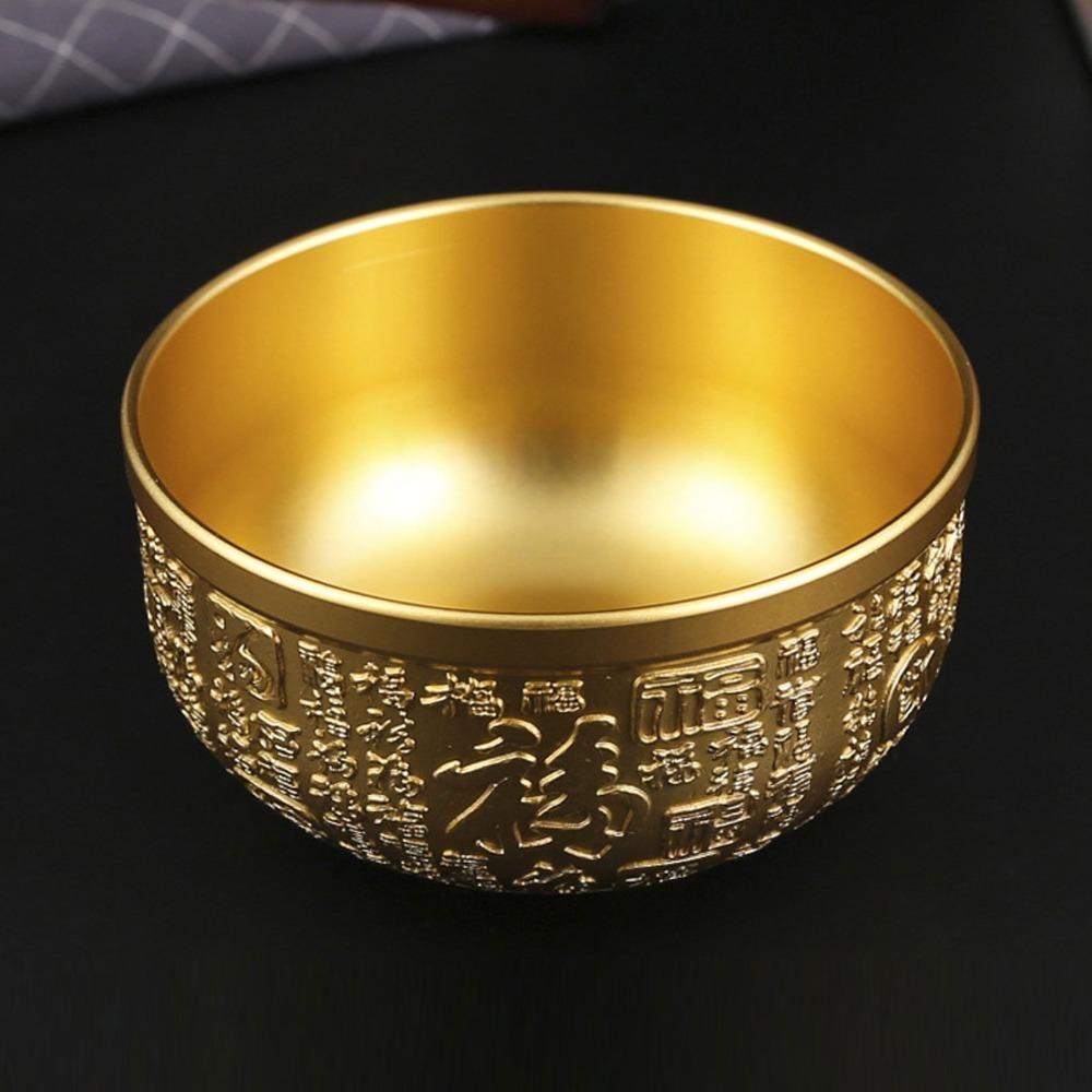 Brass Chinese Fortune Bowl 10cm Brass Treasure Bowl Brass Ornaments Bowl Home Decor