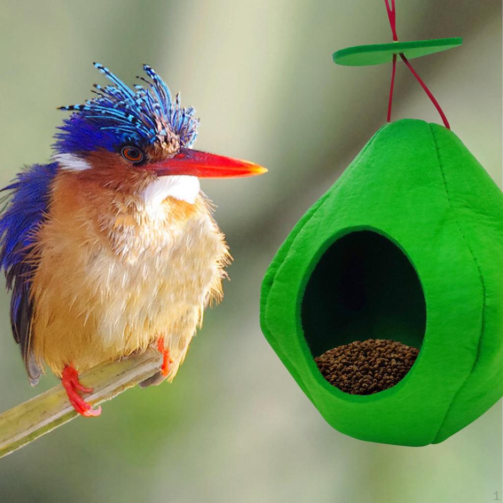 Cloth Birds Feeder Hanging Birdhouse Roosting Nest for Backyard Garden Balcony Hummingbird Finches