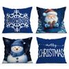 Christmas Snowman And Dwarves Pillowcase Bedroom Sofa Cushion Cover 100% Polyester Living Room Cushion Pillowcase Home Decor