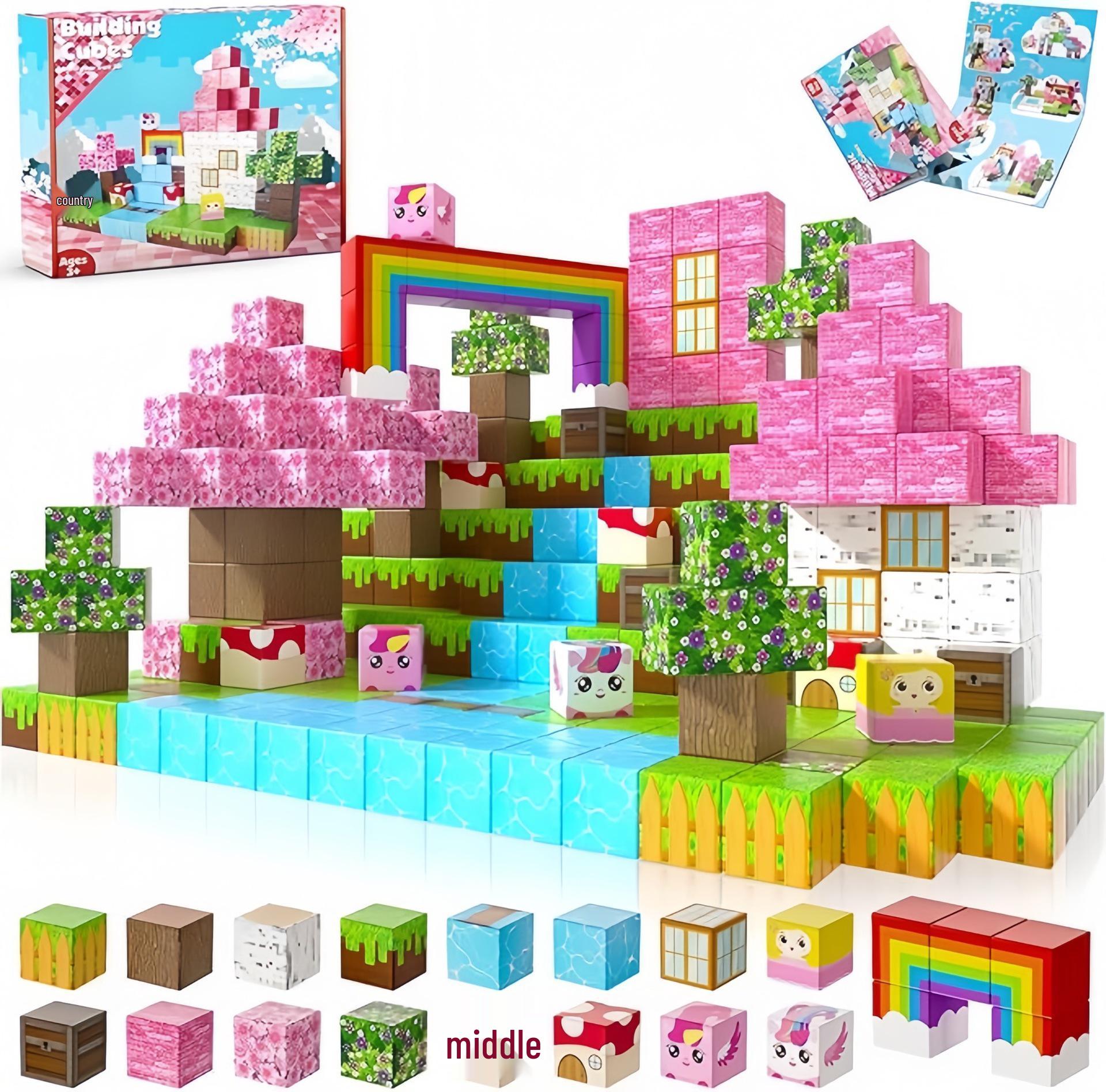 

Міжкордонні Первісний ліс Магнітні будівельні блоки для дітей - Набір розвиваючих іграшок