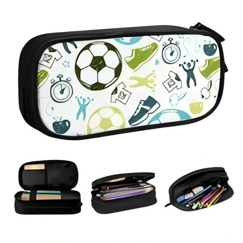 Student Zipper Pencil Case Polyester, Double Pencil Case Stationery Case Pencil Case Wish